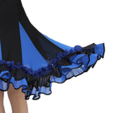 Max Flamenco Ballroom Waltz Dance Big Swing Skirt Tulle Modern Costume Royalblue