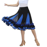 Max Flamenco Ballroom Waltz Dance Big Swing Skirt Tulle Modern Costume Royalblue