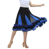 Max Flamenco Ballroom Waltz Dance Big Swing Skirt Tulle Modern Costume Royalblue