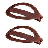 2 Pieces Women Plastic Hair Updo Clip Bun Maker Barrette Styling Tool Brown