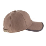 Men's Winter Warm Woolen Peaked Baseball Cap Hat with Earmuffs Khaki