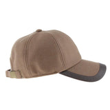 Men's Winter Warm Woolen Peaked Baseball Cap Hat with Earmuffs Dark beige