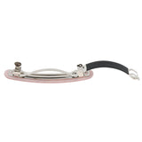 Women French Style Acetate Automatic Barrette Ponytail Holders Pink