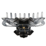 Max 2Pcs Women's Large Flower Hair Claw Clip Strong Hold Hair Claw Clamps Gray