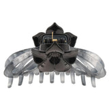 Max 2Pcs Women's Large Flower Hair Claw Clip Strong Hold Hair Claw Clamps Gray