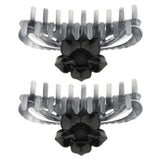 Max 2Pcs Women's Large Flower Hair Claw Clip Strong Hold Hair Claw Clamps Gray