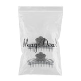 Max 2Pcs Women's Large Flower Hair Claw Clip Strong Hold Hair Claw Clamps Gray