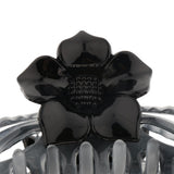 Max 2Pcs Women's Large Flower Hair Claw Clip Strong Hold Hair Claw Clamps Gray