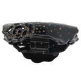 Max Women's Rhinestone Hair Claw Clamp Hair Grip Hair Styling Accessory Black