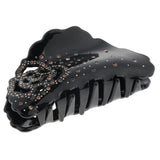 Max Women's Rhinestone Hair Claw Clamp Hair Grip Hair Styling Accessory Black