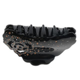 Max Women's Rhinestone Hair Claw Clamp Hair Grip Hair Styling Accessory Black