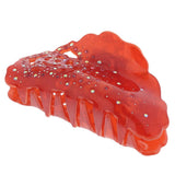 Max Women's Rhinestone Hair Claw Clamp Hair Grip Hair Styling Accessory Red