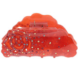 Max Women's Rhinestone Hair Claw Clamp Hair Grip Hair Styling Accessory Red