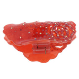 Max Women's Rhinestone Hair Claw Clamp Hair Grip Hair Styling Accessory Red