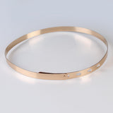 Ladies Waistband Plate Waist Fashion Metal Belt Mirror Band 76 x 2 cm Gold