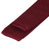 Vintage Smart Casual Mens Solid 2 Skinny Knit Tie For Groom Various Colors Red