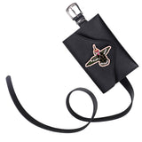 Max Womens PU Leather Belt Fanny Pack with Removable Waist Pouch Black