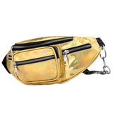 Women's PU Belt Fanny Pack Waist Pouch Fashion Shoulder Crossbody Bags Yellow