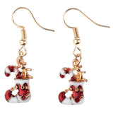 Women Santa Claus Lovely Christmas Jewelry Dangle Earring Women Gifts Boots