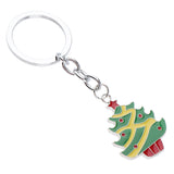 Festival Keychain Metal Keyrings Jewelry Kids Xmas Gift Green Christmas Tree