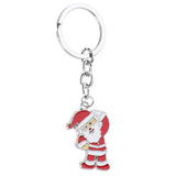 Festival Keychain Metal Keyrings Jewelry Kids Xmas Gift Red Santa Claus