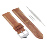 Max Watch Band Quick Release Cow Leather Wristwatch Strap 20mm 22mm Yellow 20mm