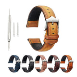 Max Watch Band Quick Release Cow Leather Wristwatch Strap 20mm 22mm Yellow 20mm