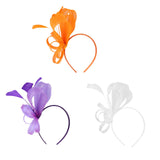 Max Lady Flower Fascinator Hat 1920s Gatsby Bridal Headband Cocktail Party Orange