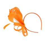 Max Lady Flower Fascinator Hat 1920s Gatsby Bridal Headband Cocktail Party Orange