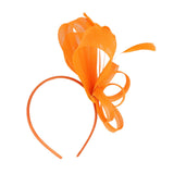 Max Lady Flower Fascinator Hat 1920s Gatsby Bridal Headband Cocktail Party Orange