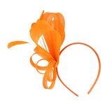 Max Lady Flower Fascinator Hat 1920s Gatsby Bridal Headband Cocktail Party Orange