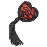 Maxbell Sexy Heart Lace Tassel Pasties Adhesive Nipper Cover Breast Sticker Bra 01