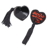 Maxbell Sexy Heart Lace Tassel Pasties Adhesive Nipper Cover Breast Sticker Bra 01