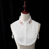 Max Fake Collar Beads Crystal Half Blouse False Collar Dickey White Design 6