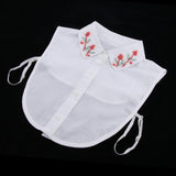 Max Fake Collar Beads Crystal Half Blouse False Collar Dickey White Design 6