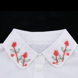 Max Fake Collar Beads Crystal Half Blouse False Collar Dickey White Design 6
