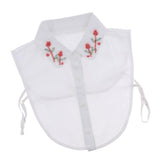 Max Fake Collar Beads Crystal Half Blouse False Collar Dickey White Design 6
