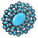 Maxbell  Turquoise Beads Stone Bohemian Belt Buckle Werstern Indian Cowboy Cowgirl