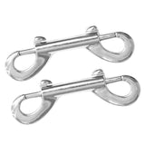 2pcs Double Ended Snap Hook Metal Snaps Hooks Clips Snap Key Holder Security