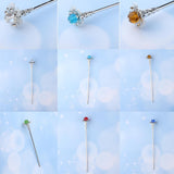 Retro Chinese Petunia Flower Hair Stick Wedding Bridal Chignon Pin White