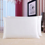 Max Mulberry Silk Pillowcase Both Sides Pillow Case Cover Queen Size Zipper White