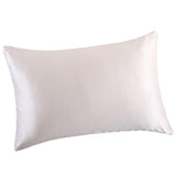 Max Mulberry Silk Pillowcase Both Sides Pillow Case Cover Queen Size Zipper White