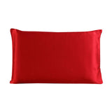 Max Mulberry Silk Pillowcase Both Sides Pillow Case Cover Queen Size Zipper Red