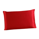 Max Mulberry Silk Pillowcase Both Sides Pillow Case Cover Queen Size Zipper Red