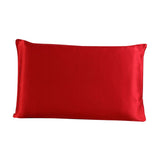 Max Mulberry Silk Pillowcase Both Sides Pillow Case Cover Queen Size Zipper Red