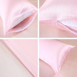 Max Mulberry Silk Pillowcase Both Sides Pillow Case Cover Queen Size Zipper Pink