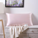 Max Mulberry Silk Pillowcase Both Sides Pillow Case Cover Queen Size Zipper Pink