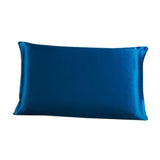 Max Mulberry Silk Pillowcase Both Sides Pillow Case Cover Queen Size Zipper Royal Blue