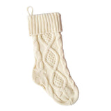 Maxbell  Kids Heavy Knit Christmas Gift Present Candy Socks Stocking Party White 46cm