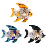 Max Cartoon Fish Brooch Pin Badge Novelty Bridal Wedding Jewelry Scarf Clips Yellow